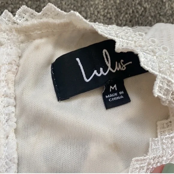 Lulus Kenna Fringe and Crochet Dress Medium - Picture 5 of 6